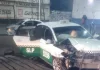 Uno chocado y otro volteado: así terminaron dos taxis en la capital potosina