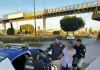 Hombre intenta lanzarse de puente peatonal en plena carretera 57